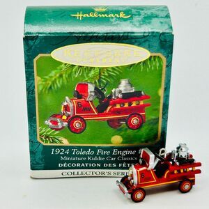 VTG Hallmark Ornament 1924 Toledo Fire Engine #6 Miniature Kidde Car Classics